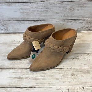 Women's Avis Mule Heels Taupe Memory Foam